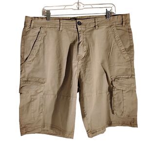 Carbon 2 Cobalt cargo shorts mens 38 khaki tan Quintessential 122121 effortlessl